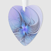 Abstracte moderne fractale kunst lavendelblauw har ornament (voorkant)
