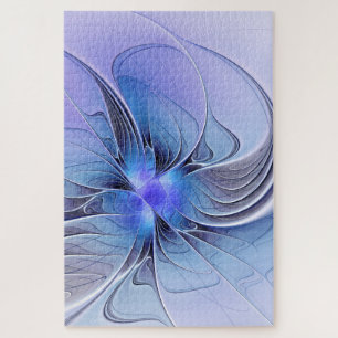 Abstracte moderne fractale kunst lavendelblauw legpuzzel