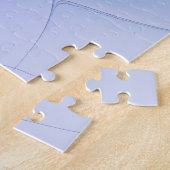 Abstracte moderne fractale kunst lavendelblauw legpuzzel (Zijkant)