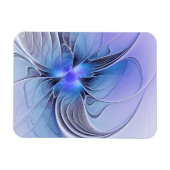 Abstracte moderne fractale kunst lavendelblauw magneet (Horizontaal)