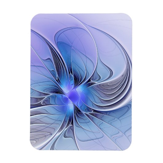 Abstracte moderne fractale kunst lavendelblauw magneet (Verticaal)