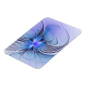Abstracte moderne fractale kunst lavendelblauw magneet (Linkerzijde)