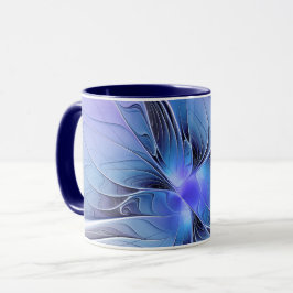 Abstracte moderne fractale kunst lavendelblauw mok