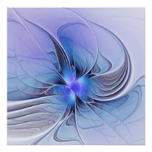 Abstracte moderne fractale kunst lavendelblauw