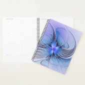 Abstracte moderne fractale kunst lavendelblauw planner (Display)