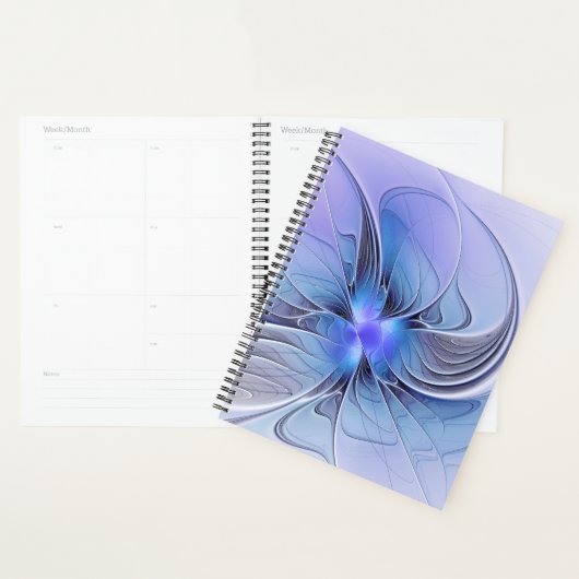 Abstracte moderne fractale kunst lavendelblauw planner (Display)