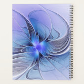 Abstracte moderne fractale kunst lavendelblauw planner (Achterkant)