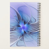 Abstracte moderne fractale kunst lavendelblauw planner (Achterkant)
