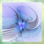 Abstracte moderne fractale kunst lavendelblauw raamsticker (Vel 3)