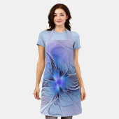 Abstracte moderne fractale kunst lavendelblauw schort (Gedragen)