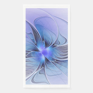 Abstracte moderne fractale kunst lavendelblauw servet