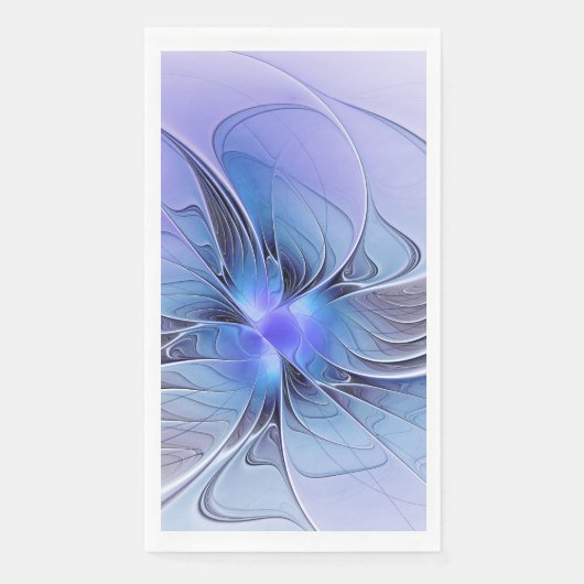 Abstracte moderne fractale kunst lavendelblauw servet (Voorkant)