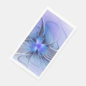 Abstracte moderne fractale kunst lavendelblauw servet (Hoek)