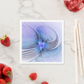 Abstracte moderne fractale kunst lavendelblauw servet (Insitu)