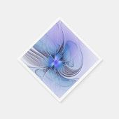 Abstracte moderne fractale kunst lavendelblauw servet (Hoek)