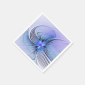 Abstracte moderne fractale kunst lavendelblauw servet (Hoek)