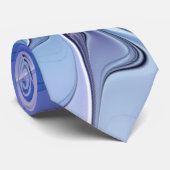Abstracte moderne fractale kunst lavendelblauw stropdas (Opgerold)