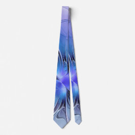 Abstracte moderne fractale kunst lavendelblauw stropdas