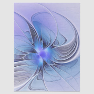 Abstracte moderne fractale kunst lavendelblauw tissuepapier