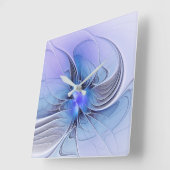 Abstracte moderne fractale kunst lavendelblauw vierkante klok (Hoek)