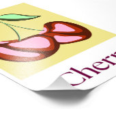 Abstracte moderne fruitkersenwandkunst foto afdruk (Hoek)