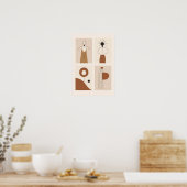 Abstracte moderne galerij muur kunst set | Scandin Poster (Keuken)