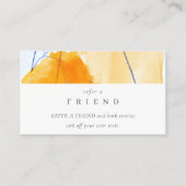 Abstracte moderne geel-blauwe kunst verwijzen naar visitekaartje (Voorkant)