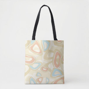Abstracte moderne geometrische afdrukpastelco tote bag