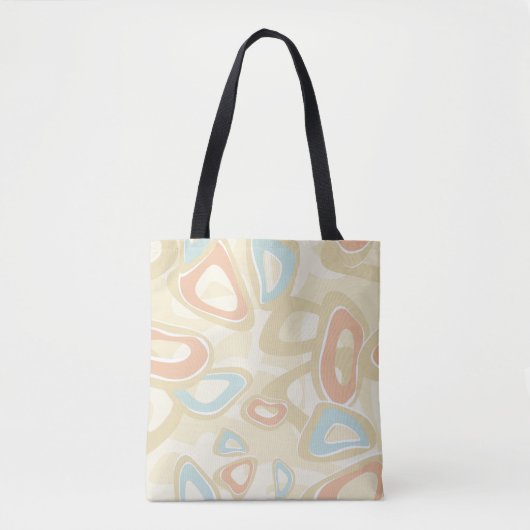 Abstracte moderne geometrische afdrukpastelco tote bag (Voorkant)
