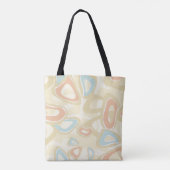 Abstracte moderne geometrische afdrukpastelco tote bag (Achterkant)