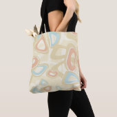 Abstracte moderne geometrische afdrukpastelco tote bag (Dichtbij)