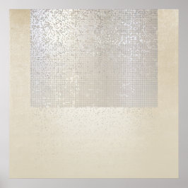 Abstracte moderne geometrische binaire cyber poster