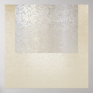 Abstracte moderne geometrische binaire cyber poster