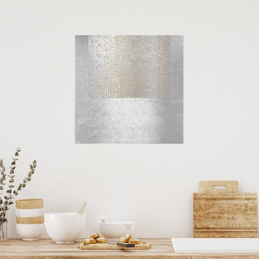 Abstracte moderne geometrische binaire cyber poster (Keuken)