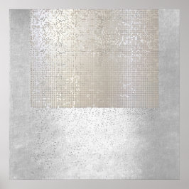 Abstracte moderne geometrische binaire cyber poster