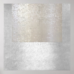 Abstracte moderne geometrische binaire cyber poster