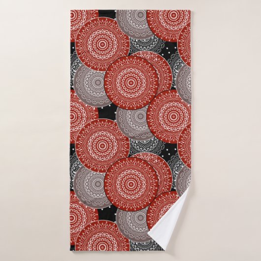 Abstracte moderne geometrische cirkels rond vormen bad handdoek (Badhanddoek)