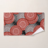 Abstracte moderne geometrische cirkels rond vormen bad handdoek (Handdoek)