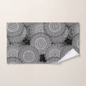 Abstracte moderne geometrische cirkels rond vormen bad handdoek (Handdoek)