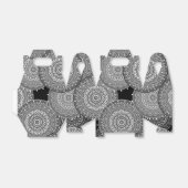 Abstracte moderne geometrische cirkels rond vormen bedankdoosjes (Uitgevouwen)