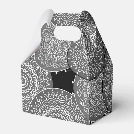 Abstracte moderne geometrische cirkels rond vormen bedankdoosjes (Voorkant Zijde)