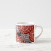 Abstracte moderne geometrische cirkels rond vormen espresso kop (Rechts)