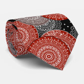 Abstracte moderne geometrische cirkels rond vormen stropdas (Opgerold)