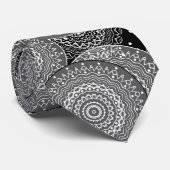 Abstracte moderne geometrische cirkels rond vormen stropdas (Opgerold)