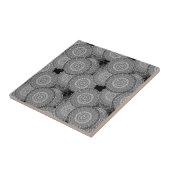 Abstracte moderne geometrische cirkels rond vormen tegeltje (Zijkant)