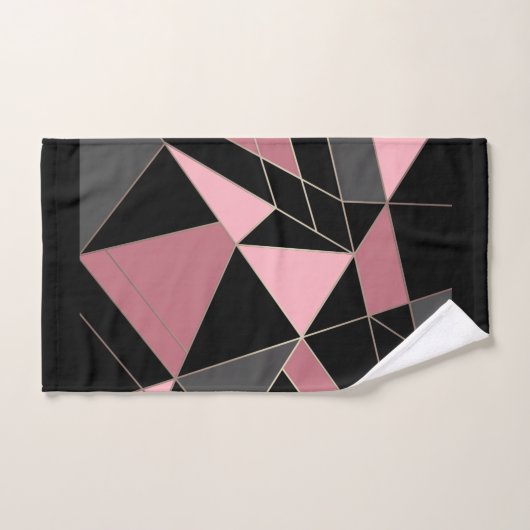 Abstracte moderne geometrische driehoeken afdrukke bad handdoek (Handdoek)