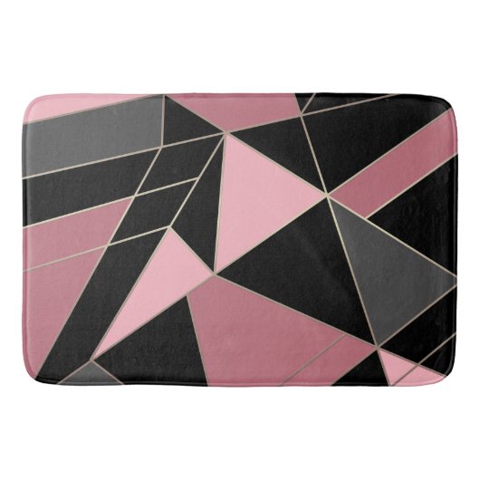 Abstracte moderne geometrische driehoeken afdrukke badmat (Voorkant)