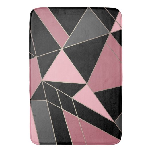 Abstracte moderne geometrische driehoeken afdrukke badmat (Voorkant Verticaal)
