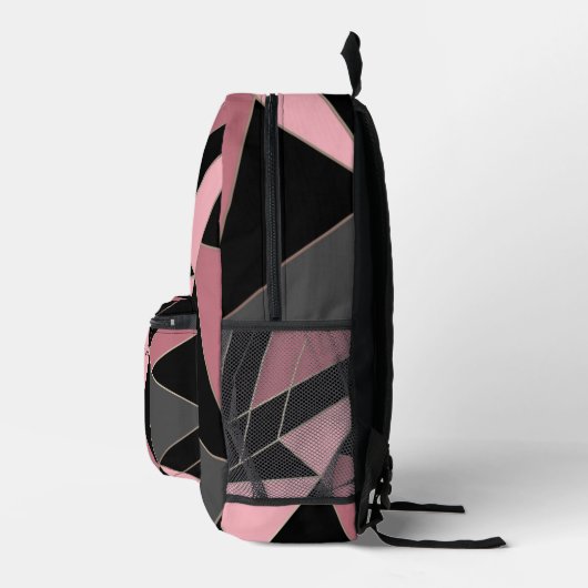 Abstracte moderne geometrische driehoeken afdrukke bedrukte rugzak (Rechts)