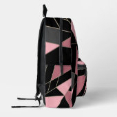 Abstracte moderne geometrische driehoeken afdrukke bedrukte rugzak (Links)